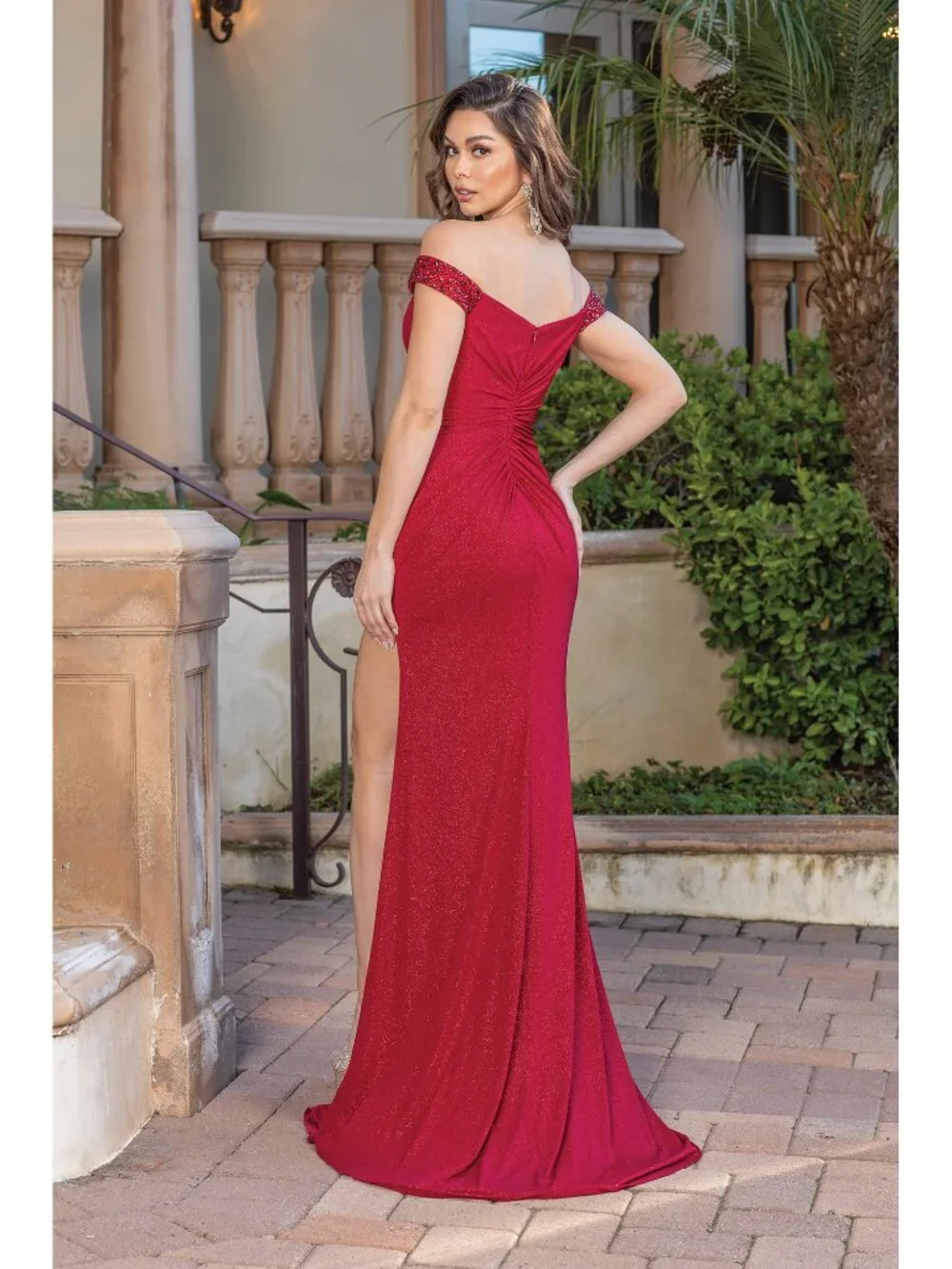 NEW BURGUNDY Evening Gown Floor Length Formal Elegant Stunning 4345
